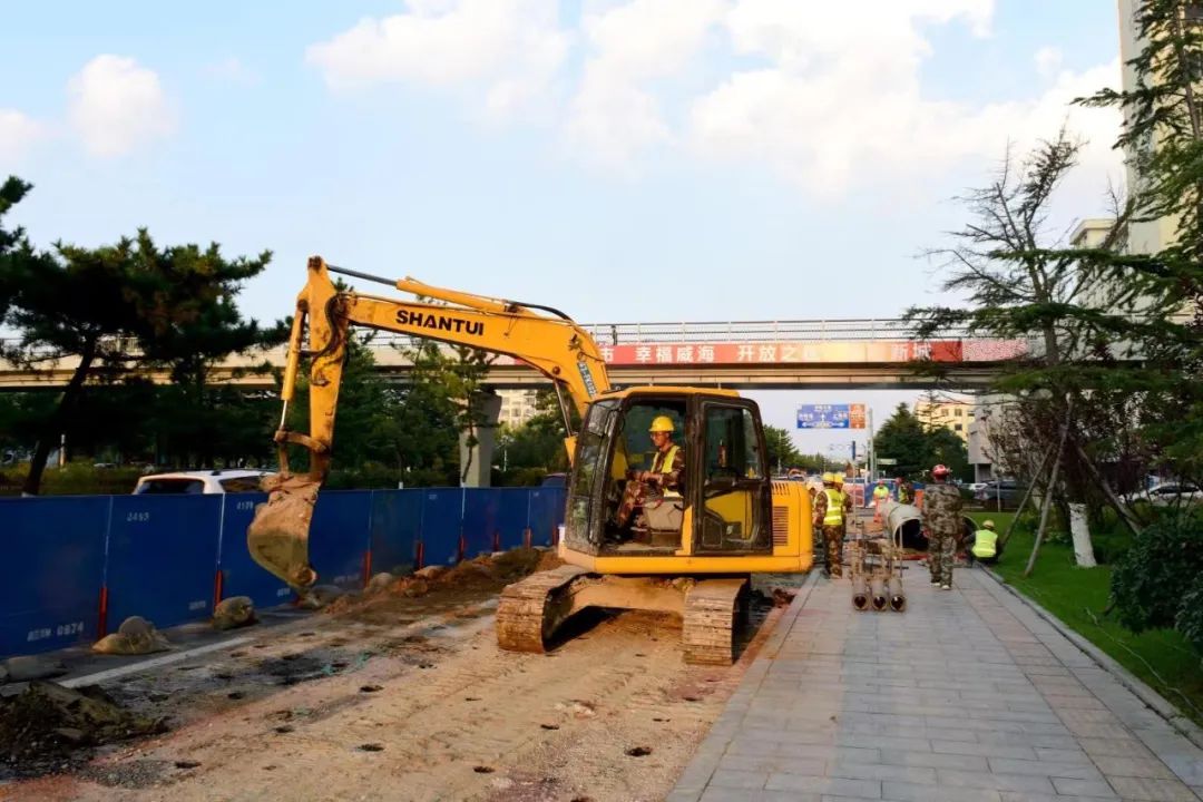 玻璃微珠玻璃管道玻璃钢排水管道威海营商行——市水务集团有序推进华夏路及周边排污管